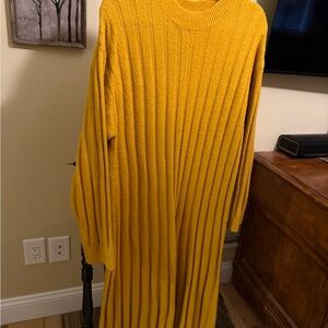 H&M Mustard Ribbed Knit Sweater